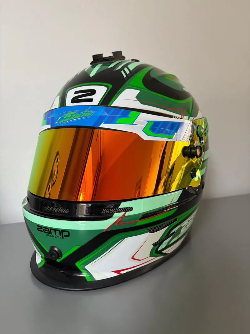 Max Poole in helmet, view from the helmet perspective